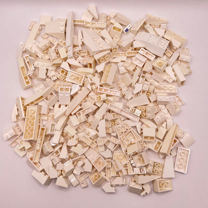 LEGO White, Slopes,  Approx. 250g