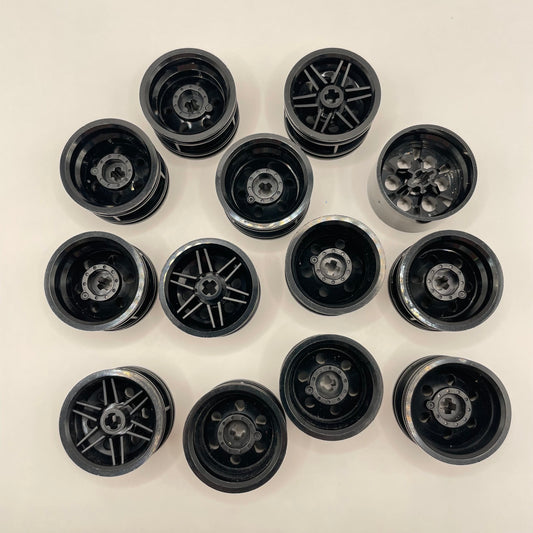 LEGO Wheel Hubs, Black, 13 Pieces