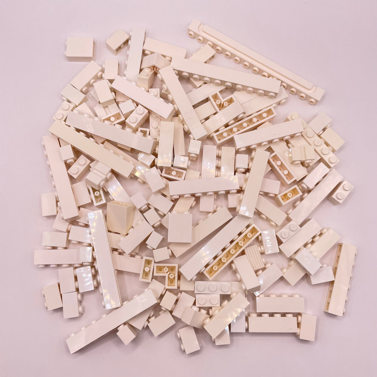LEGO Bricks 1x Wide, White, Approx. 190g