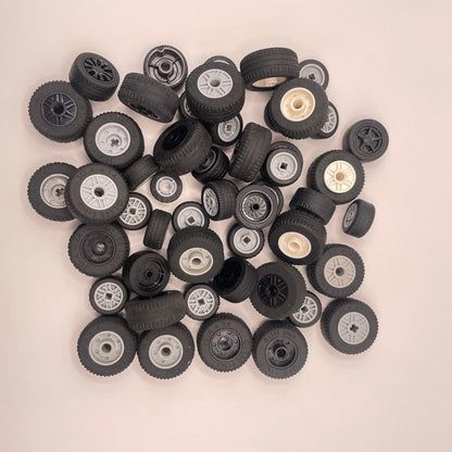 LEGO  Small, Mixed Wheels,  Approx. 280g