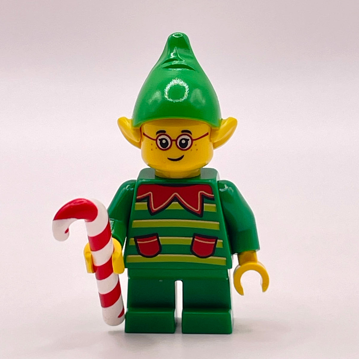 LEGO Elf with Candy Cane, Holidays, Christmas, Minifigure (hol399 Candy Cane)