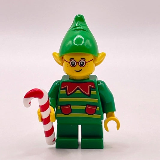 LEGO Elf with Candy Cane, Holidays, Christmas, Minifigure (hol399 Candy Cane)