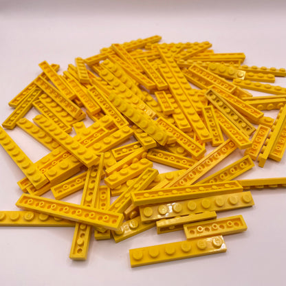 LEGO Yellow, 1x Plates, Long, Approx. 100g