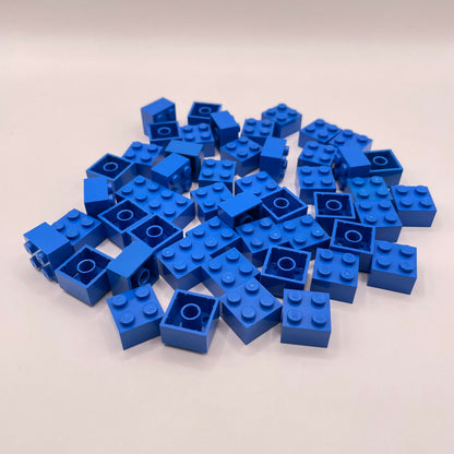 LEGO Bricks, 2x2, Blue, 50 Pieces