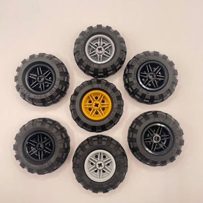 LEGO   Wheels, Mixed Colours, 56x26, 7 Pieces