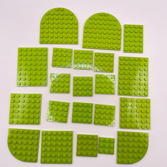 LEGO Lime, Plates, Medium Approx. 80g