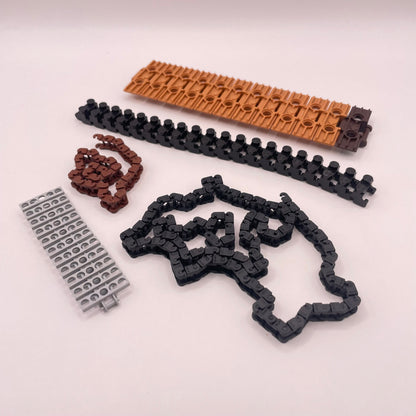 LEGO Mixed Technic Link Tread, Mixed Colours, Vehicle Pieces, 140 Pieces