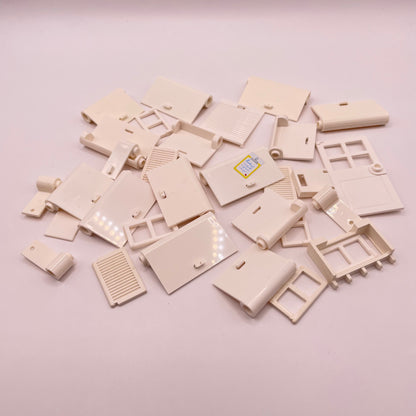 LEGO White Doors and Inserts, Approx. 35g