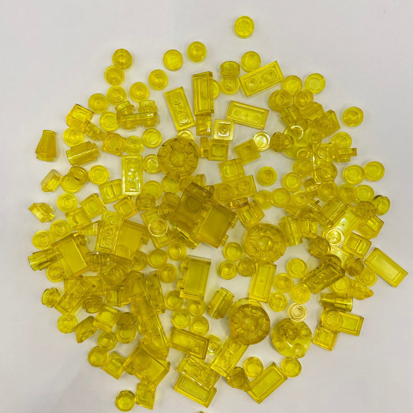 LEGO Transparent Yellow, Mixed Pieces, Approx. 40g