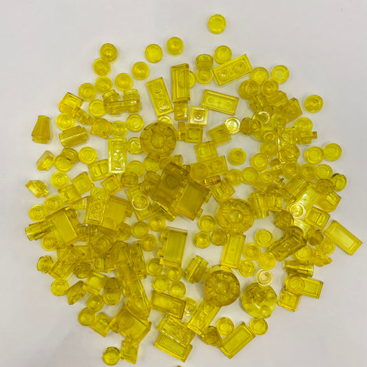 LEGO Transparent Yellow, Mixed Pieces, Approx. 40g
