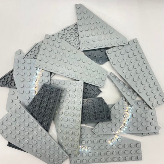 LEGO Wings, Plates, Light Bluish Grey, Approx. 90g