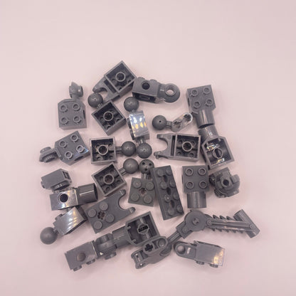 LEGO Bionicle Joints, Technic, Dark Bluish Grey, Approx. 50g