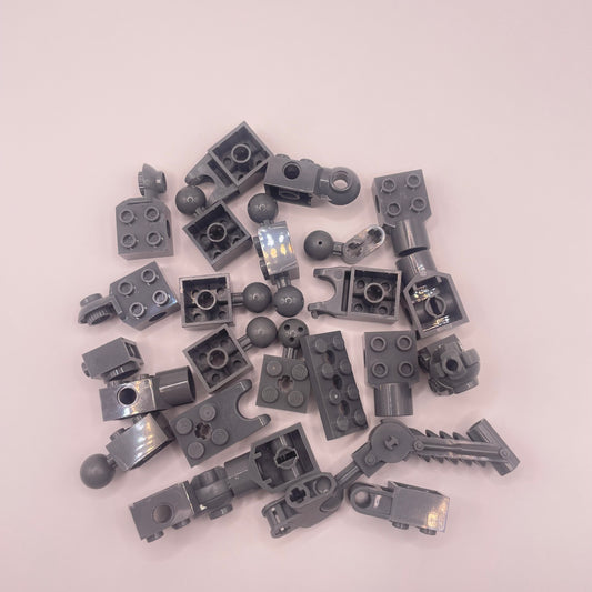 LEGO Bionicle Joints, Technic, Dark Bluish Grey, Approx. 50g