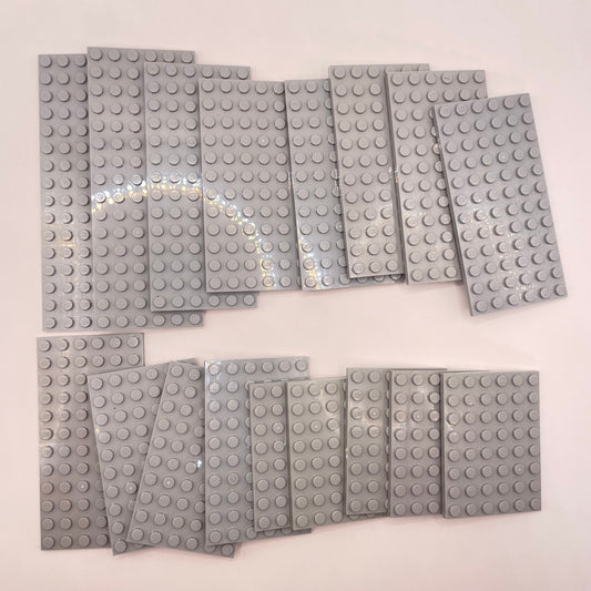 LEGO Plates, 6x Wide, Light Bluish Grey, Approx. 145g