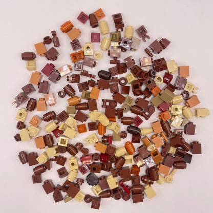 LEGO Greebling, Earth Tones, Approx. 65g