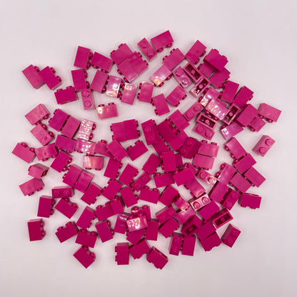 LEGO Bricks 1x2, Magenta, Approx. 95g
