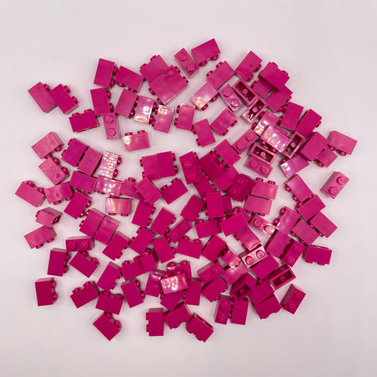 LEGO Bricks 1x2, Magenta, Approx. 95g