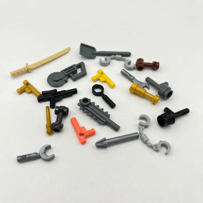 LEGO Mixed Tools and Weapons, Minifigure Accessories, 21 Pieces