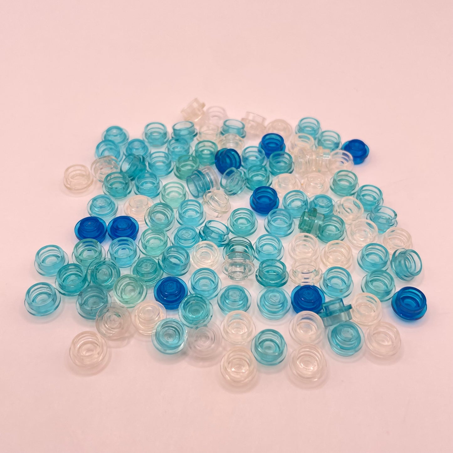 LEGO  Water ,Transparent, 1x1 Round, (100 Pieces)