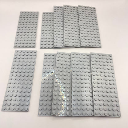 LEGO Plates 6x14, 6x16, Light Bluish Grey, 10 Pieces