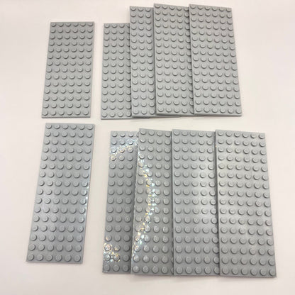 LEGO Plates 6x14, 6x16, Light Bluish Grey, 10 Pieces