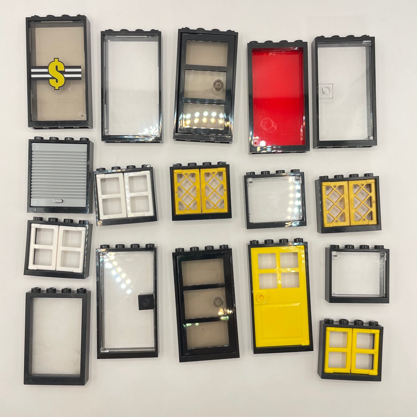 LEGO Black, Windows and Doors, Building, Approx. 75g