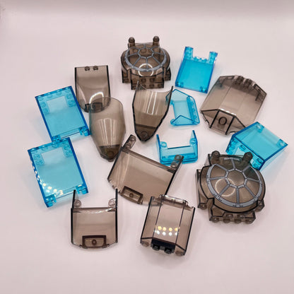 LEGO Windscreens, Mixed Colours, Vehicle Pieces, 15 Pieces