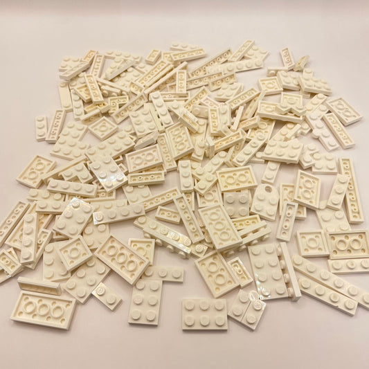 LEGO Plates, White, Approx. 110g