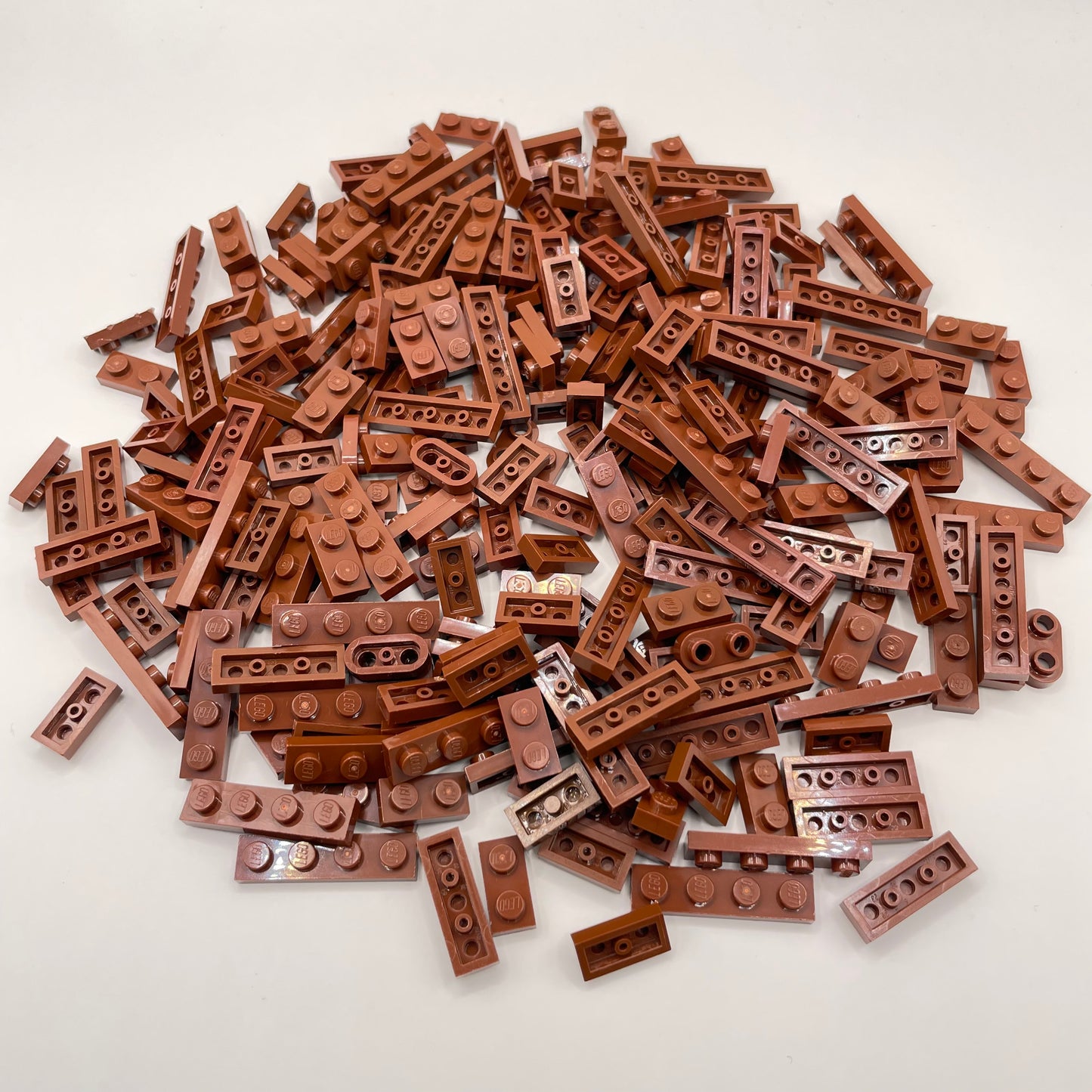 LEGO  Plates, 1x Short, Reddish Brown, Approx. 110g