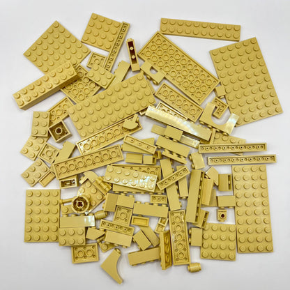 LEGO Tan, Mixed Bricks, Approx. 140g