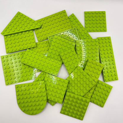 LEGO Medium Plates, Lime, Approx. 120g