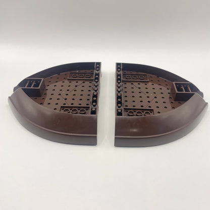 LEGO Boat Hull Brick 16 x 13 x 2, Dark Brown, 2 Pieces