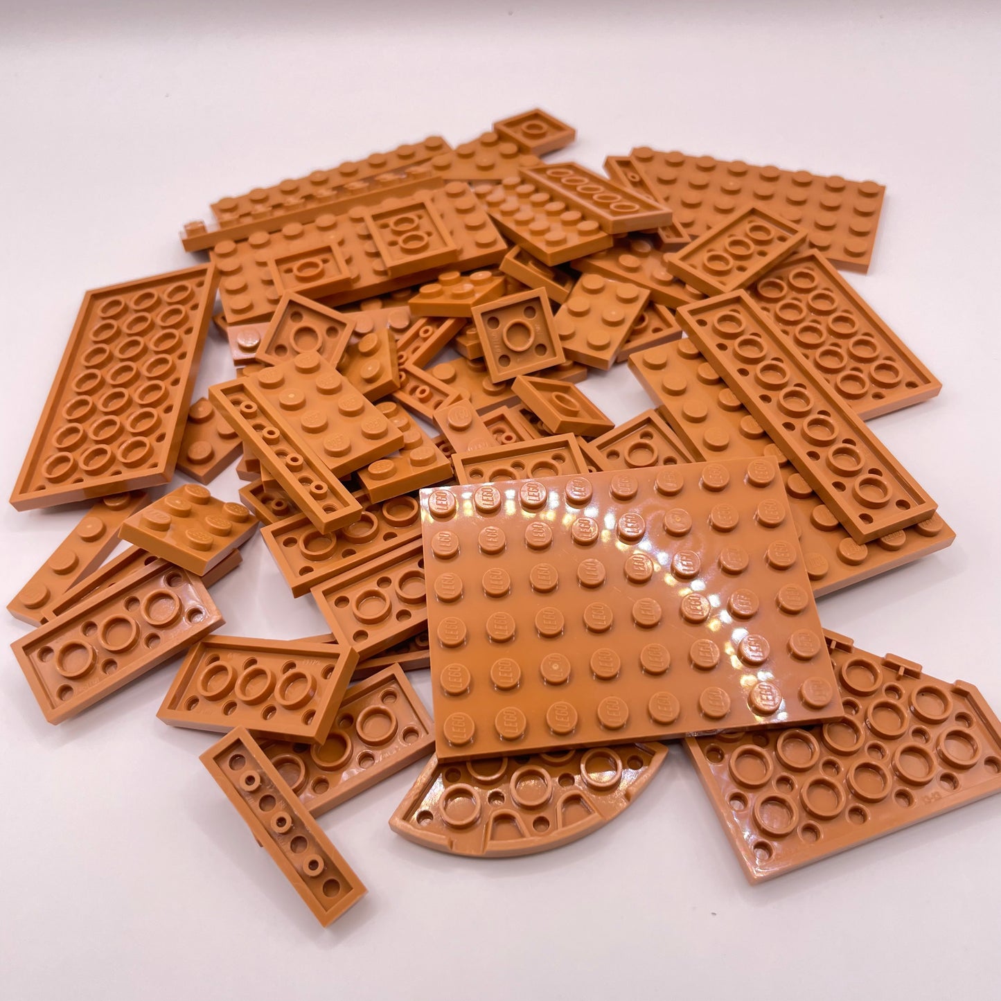 LEGO Medium Plates,  Nougat, Approx. 85g