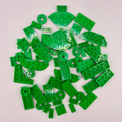 LEGO Plates, Bright Green, Approx. 45g