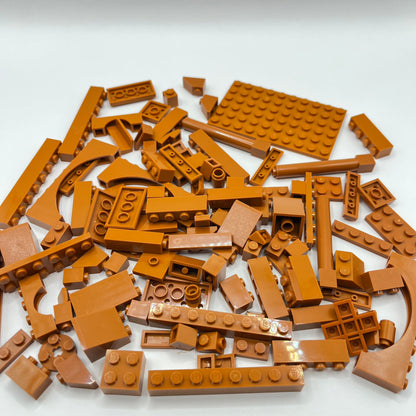 LEGO Dark Orange, Mixed Bricks, Approx. 110g