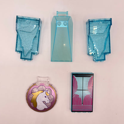 LEGO Friends Pieces, Sprakle, Transparent Blue, Mixed Pieces, 5 Pieces