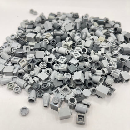 LEGO Greebling, 1x1, Mixed Grey, Approx. 90g