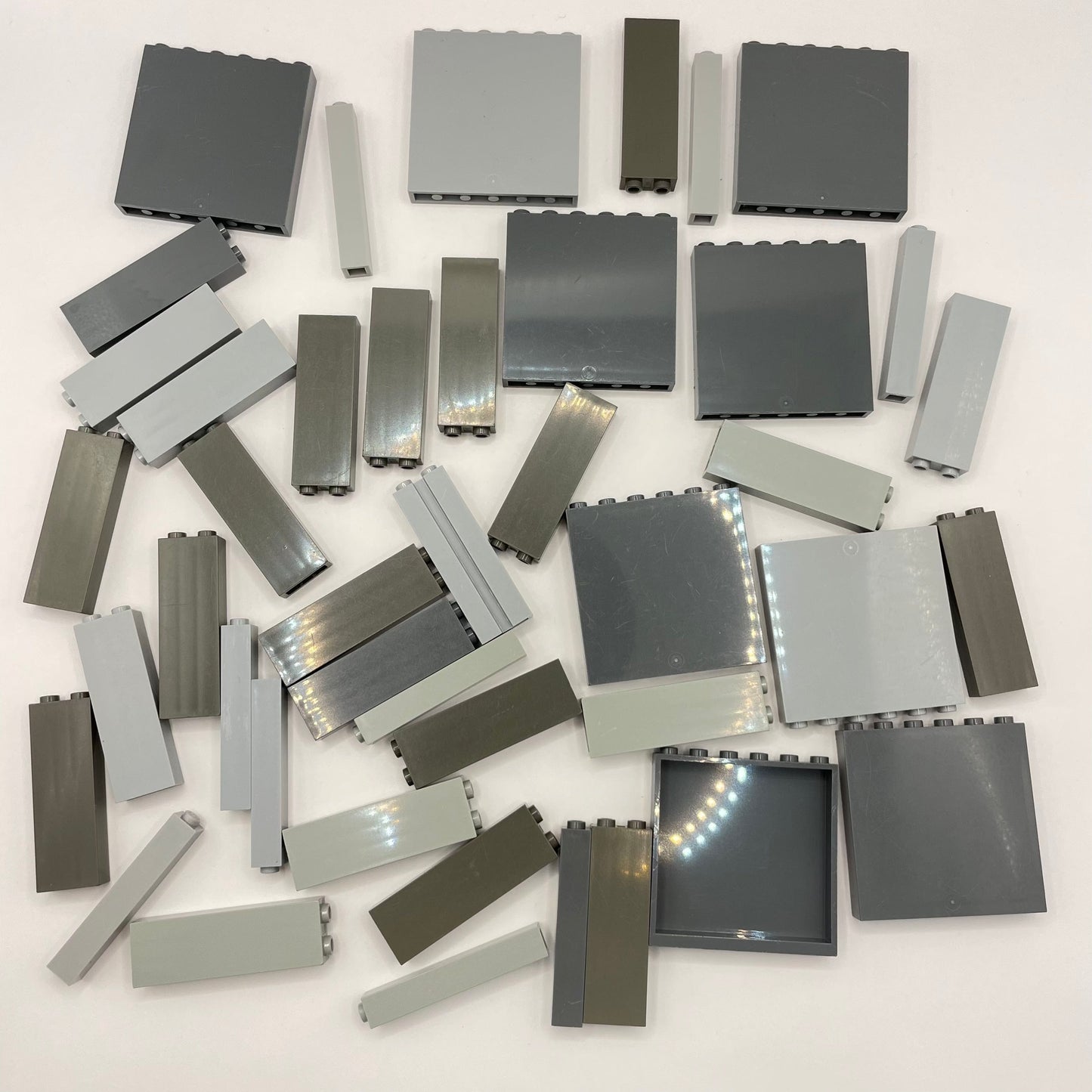 LEGO Mixed Grey, 6x Panel, Approx. 150g