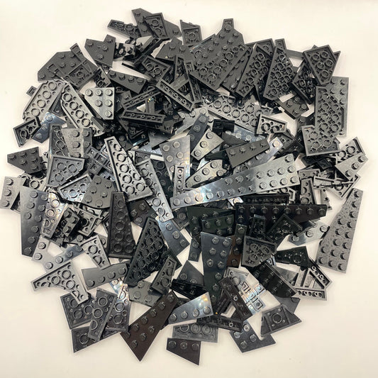 LEGO Plates, Wings and Circles, Black, Approx. 200g