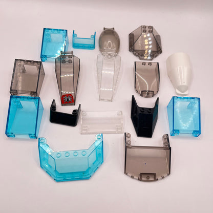 LEGO Windscreens, Mixed Colours, Vehicle Pieces, 15 Pieces