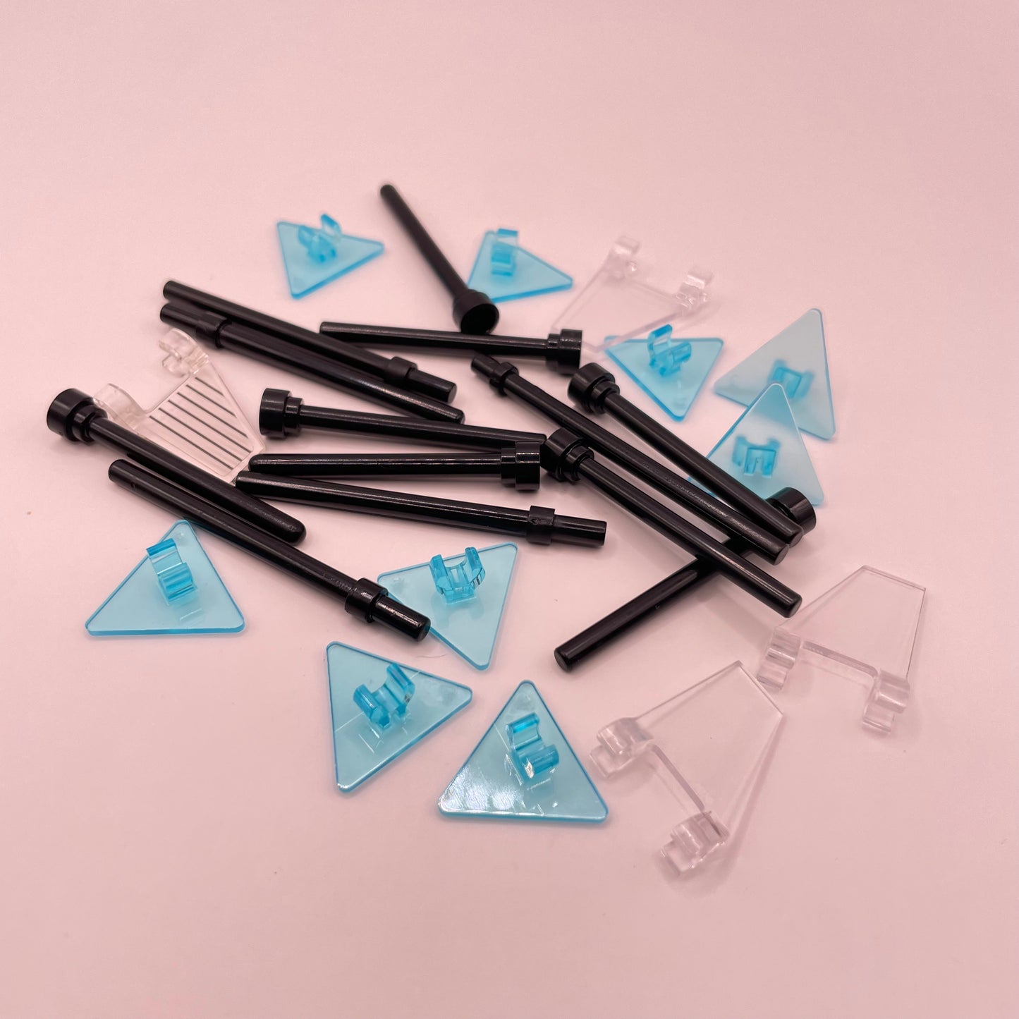 LEGO Translucent Flags / Poles, 26 Pieces