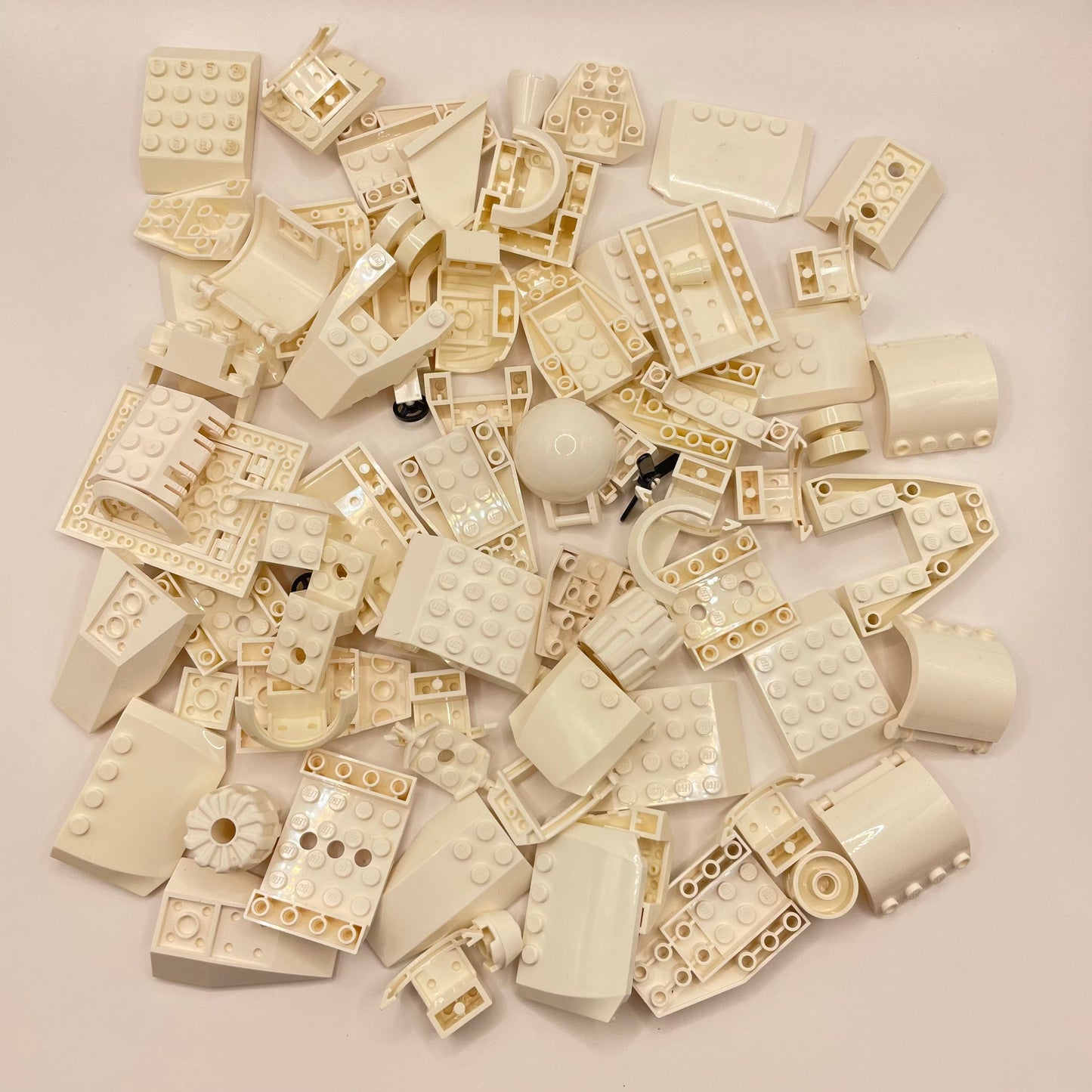 LEGO Vehicle Parts, White, Approx. 225g