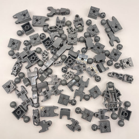 LEGO Bionicle, Joints, Dark Bluish Grey, Approx. 110g