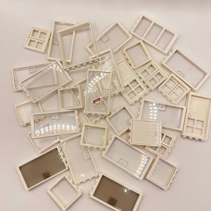 LEGO White Windows and Doors, Building, Approx. 140g