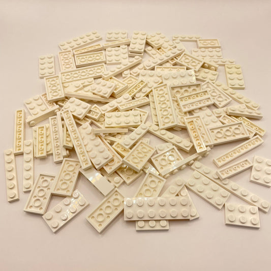 LEGO Plates, White, Approx. 100g