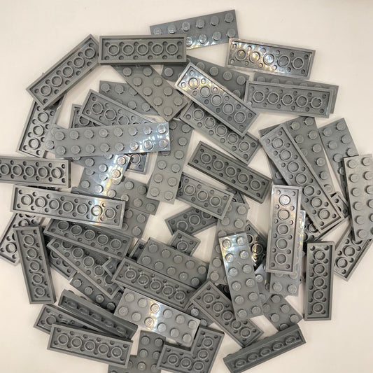 LEGO Plates 2x Wide, Medium, Dark Bluish Grey, Approx. 100g