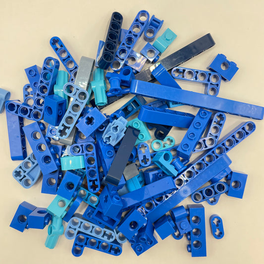LEGO Technic Pieces, Mixed Blue, Approx. 85g