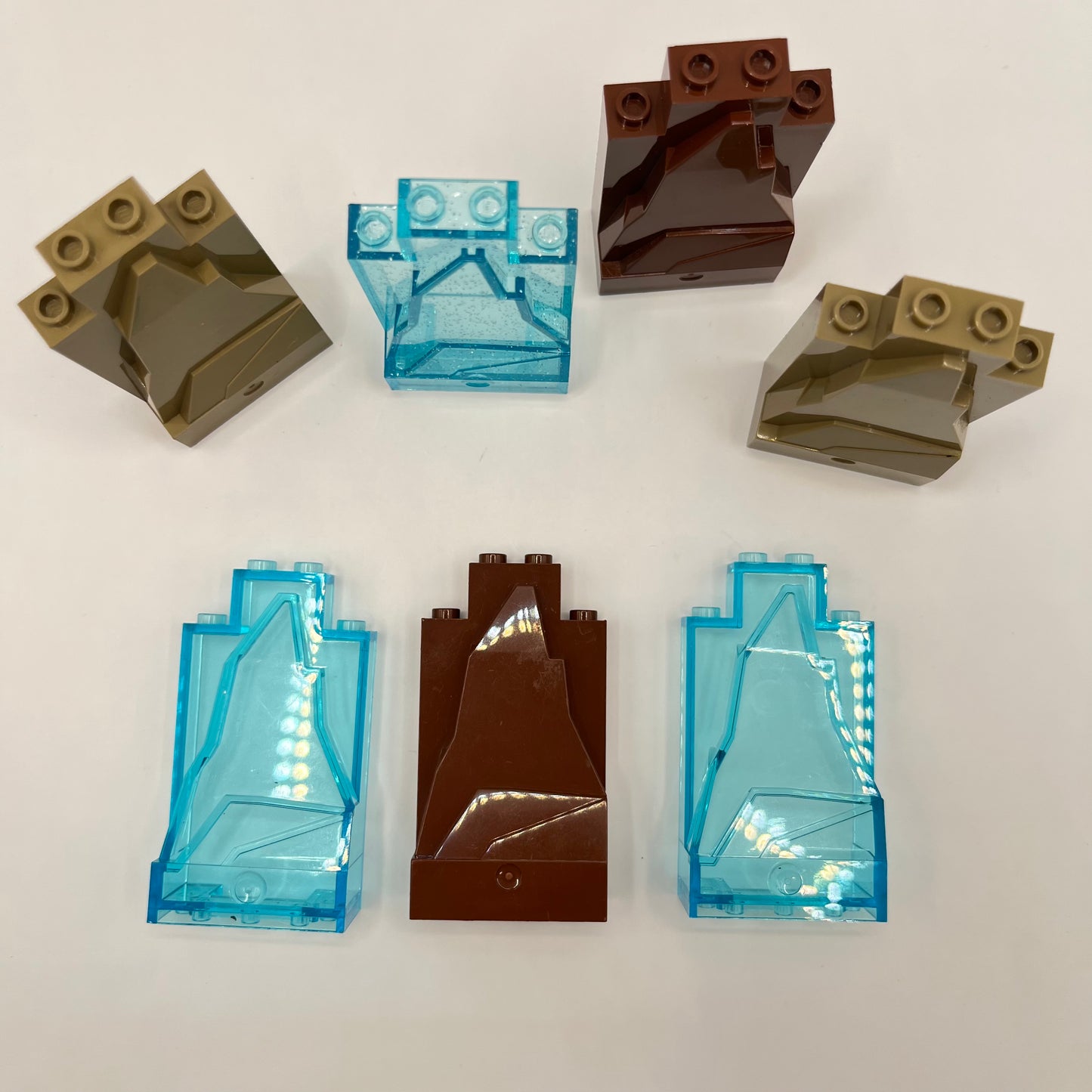 LEGO Rock Panels, Mixed Colours, Building Pieces, 7 Pieces