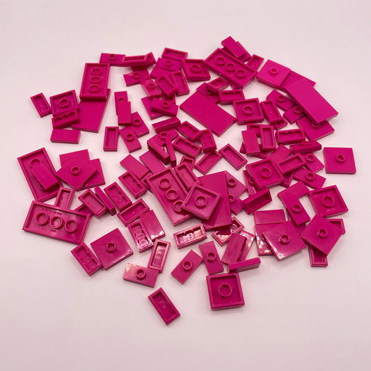 LEGO Tiles and Jumpers, Magenta, Approx. 40g