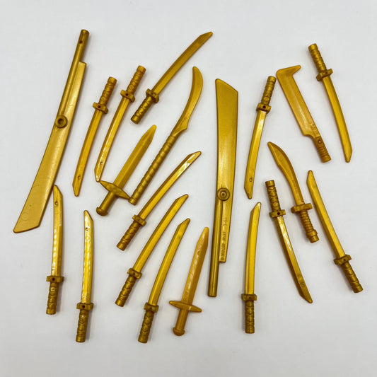 LEGO Gold Long Swords, Minifigure Accessories, 20 Pieces